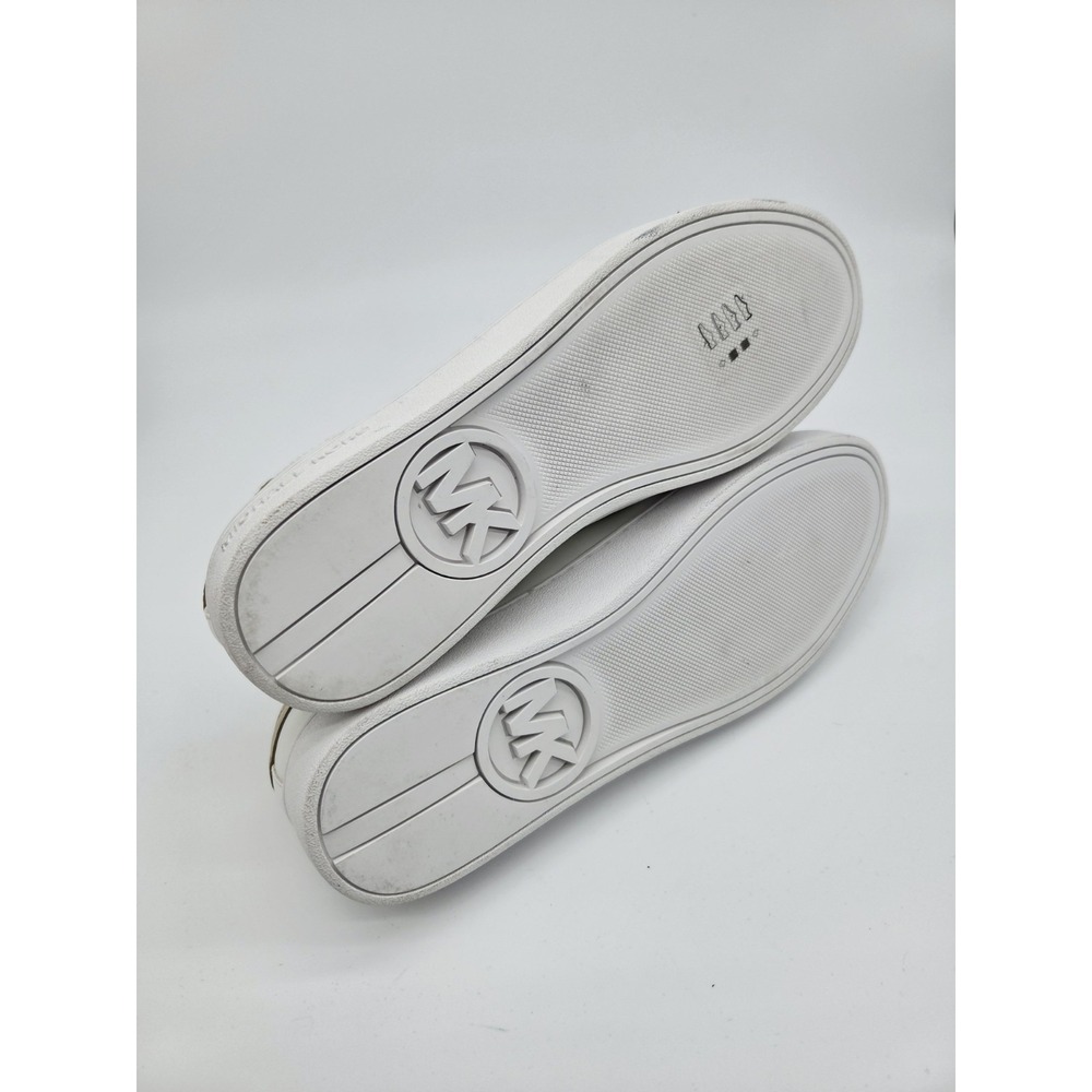 New MICHAEL Michael Kors Women's Keaton Zip-Up Slip-On Pale Gold Sneakers US 9.5 - Picture 5 of 6